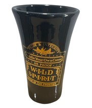 Shot Glass Wild Spirit 105 Proof Paddle Your Own Canoe Black Tall Thin L... - $9.74