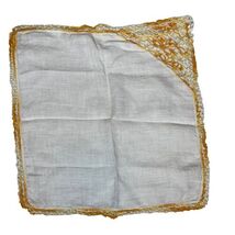 1 Vintage Cocktail Napkin Handkerchief Hankie Square 11.5&quot; x 11.5&quot; - $12.60