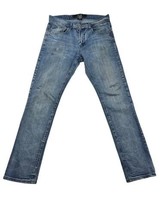 Earl Jeans Sz 32X32 Blue Denim Zip Distressed - £16.59 GBP