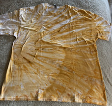 NEW Gilden Men’s Yellow Tie Dye Short Sleeve Shirt 2XL XXL - £13.66 GBP