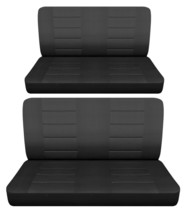 Front and Rear bench seat covers fits 1964 Chevy Belair 4 door sedan charcoal - $130.54