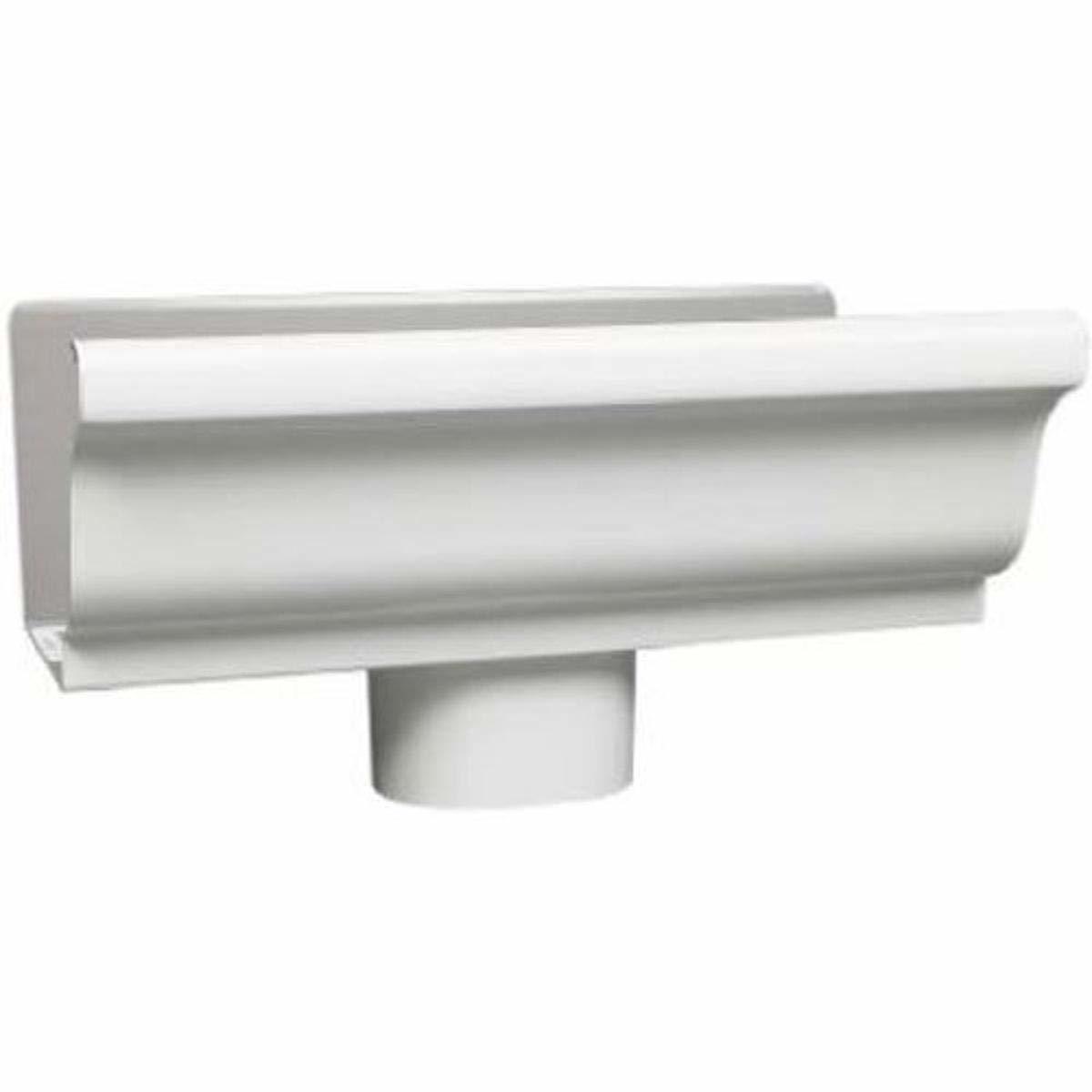 AMERIMAX HOME PRODUCTS 19010 4-Inch Galvanized End/Drop, White - $24.81