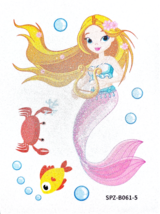 Bath Stickers Cartoon Tub 6 Sheets Mermaid Non-Slip Anti Slip Kid Self-A... - £7.90 GBP