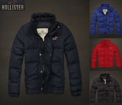 **New**Hollister By Abercrombie &amp; Fitch Mens Silver Strand Down Jacket** - £100.33 GBP+