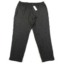 New Eileen Fisher Pants Womens XL Gray Georgette Crepe Bark Slouchy Ankle Pant - £125.57 GBP