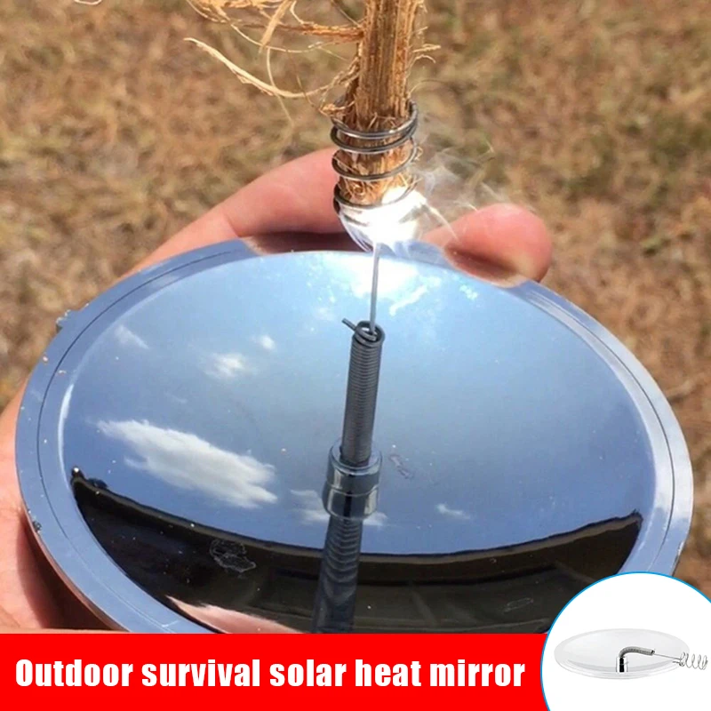 Concave Mirror Outdoor Survival Fire Solar Spark Lighter Emergency Fire Starter - £7.67 GBP
