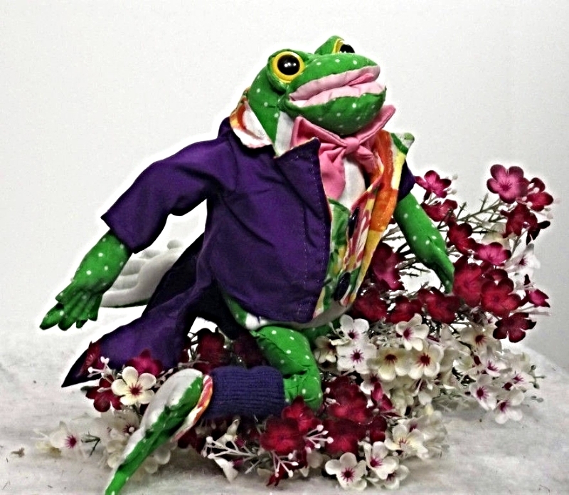  (Y24L3B8) Joelson Industries Plush Frog in Suit Vest Stuffed Animal - $19.99