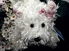 (Y24B3) Ganz Webkinz Realistic Dog Plush White Terrier Stuffed Animal  - £11.74 GBP