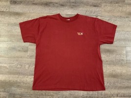 Mountain Hardware MHW Spellout T Shirt Burgundy Mens XL Heavy Cotton - $24.70