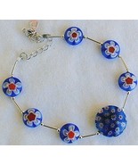 Blue morano flower bracelet - £19.25 GBP