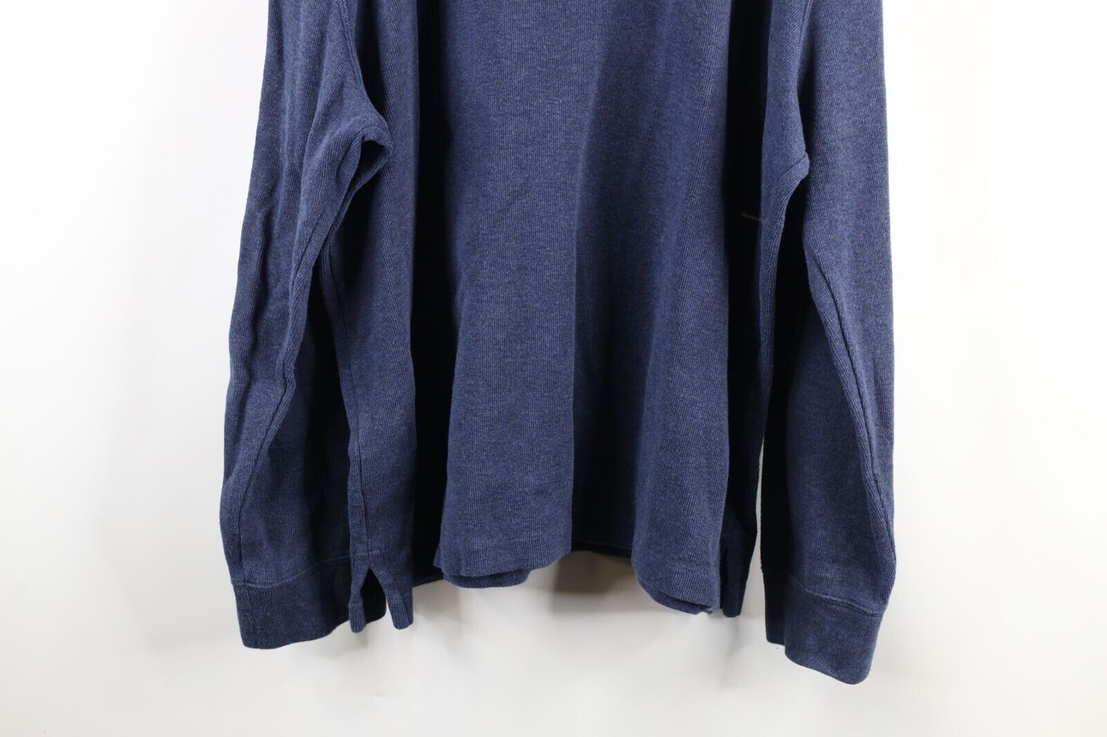 Vintage Ralph Lauren Mens 2XL Faded Cotton Ribbed Knit Half Zip Pullover Sweater Item image 2