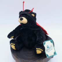 VTG Bearfoots Jeff Fleming Big Sky Carvers 5&quot; Plush Black Bear Ladybug 1996 - £26.83 GBP