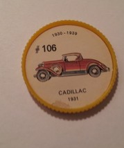 Jello Car Coins -- #106  of 200 - The Cadilac - £7.81 GBP