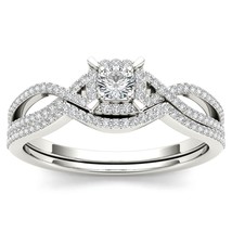 Authenticity Guarantee 
14K White Gold 0.36Ct TDW Diamond Halo Engagement Rin... - £593.20 GBP