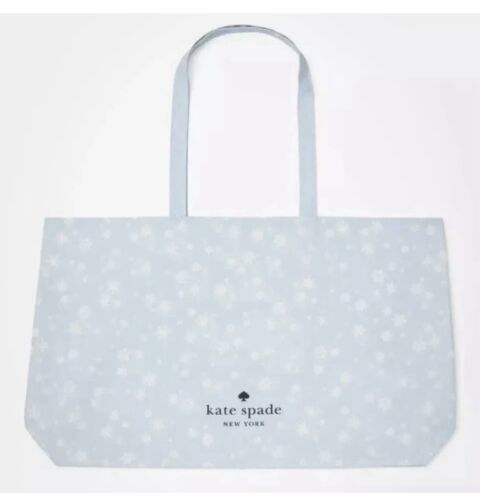 New Kate Spade Beach Shopper 25&quot; x 15&quot; XLarge Shopping Tote Blue White S... - $24.09