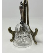 Webster Company Crystal Glass Dinner Bell Sterling Silver Handle 5-1/2&quot; ... - $33.99