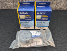 2 x New Brady White Label Tape Cartridge Vinyl 3/4&quot; x 21&#39; for BMP21 Plus Lab - £26.90 GBP