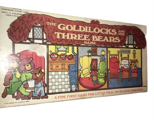 1973 Goldilocks and the Three Bears Board Game, A Cadaco Storybook Classic Game - $27.83