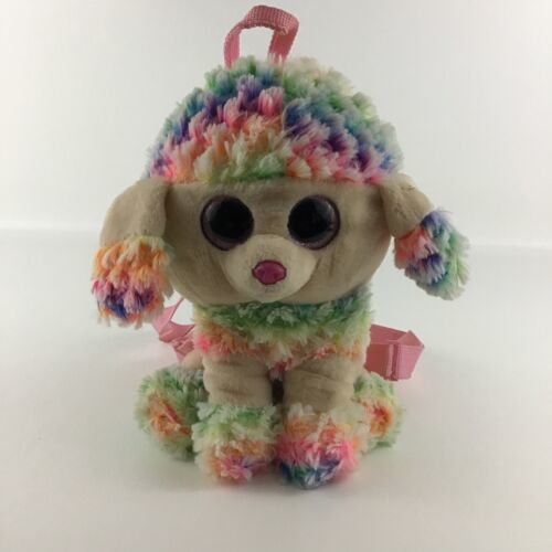 Ty Beanie Boos Rainbow Poodle Plush Backpack Purse 11" Stuffed Animal Toy - $27.67