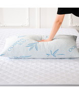 Luxury Bamboo Pillow For Sleeping, Removable Bamboo Rayon Cover, Bamboo ... - $32.99+