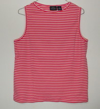 Womens Sonoma Jean Co Pink Stripe Sleeveless Top Size XL - £6.22 GBP