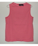 Womens Sonoma Jean Co Pink Stripe Sleeveless Top Size XL - £6.33 GBP
