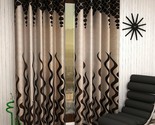 Polyester Door Curtain Beautiful Eyelet Floral Window Curtains Grommets ... - $27.07+
