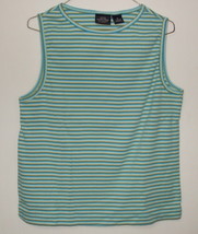 Womens Sonoma Jean Co Teal Stripe Sleeveless Top Size XL - £3.09 GBP