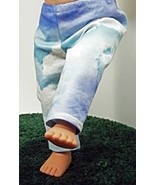 (I20B35) Clothes American Handmade Blue Clouds Pants 18&quot; Inch Dolls  - $13.94 CAD