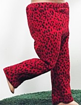 (I20B35) Clothes American Handmade Red Black Leopard Pants 18&quot; Inch Dolls - $9.99