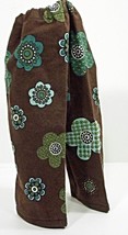(I20B35) Clothes American Handmade Brown Teal Floral Pants 18&quot; Inch Dolls  - $9.99