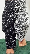 (I20B35) Clothes Hand American Made Black White Dot Pants 18&quot; Doll  - £7.85 GBP
