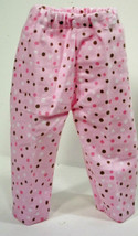 (I20B35) Clothes American Handmade Pink Poke-A-Dot Pants 18&quot; Inch Doll  - $9.99