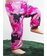 (I20B35) Clothes American Handmade Pink Peace Horses Pants 18&quot; Inch Doll - £7.89 GBP