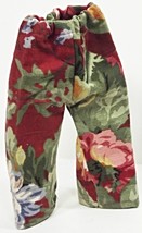 (I20B35) Clothes American Handmade Red Floral Pants 18" Inch Doll - $9.99