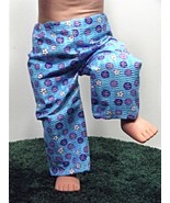 (I20B35) Clothes American Handmade Blue Purple Pants 18&quot; Doll  - £7.85 GBP