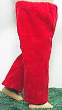 (I20B35) Clothes American Handmade Red Corduroy Pants 18&quot; Girl Boy Doll  - £7.81 GBP