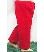 (I20B35) Clothes American Handmade Red Corduroy Pants 18&quot; Girl Boy Doll  - £7.89 GBP