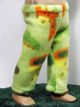 (I20B35) Clothes American Handmade Green Zoo Animals Pants 18&quot; Doll  - £7.83 GBP