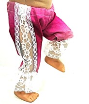 (I20B35) Clothes American Handmade Raspberry Lace Pants 18&quot; Inch Girl Doll - £7.91 GBP