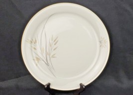 Porsgrund Norway Wheat Dinner Plate 9.5&quot; White Gold Silver Handpainted Porcelain - £22.00 GBP