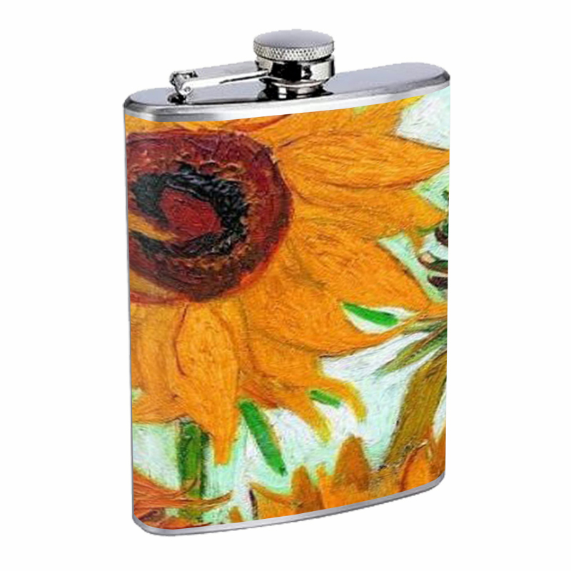 Vincent Van Gogh Sunflowers Flask 8oz 007