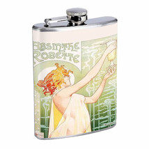 Alphonse Mucha Absinthe Art Nouveau Pin Up Flask 8oz 068 - £11.16 GBP