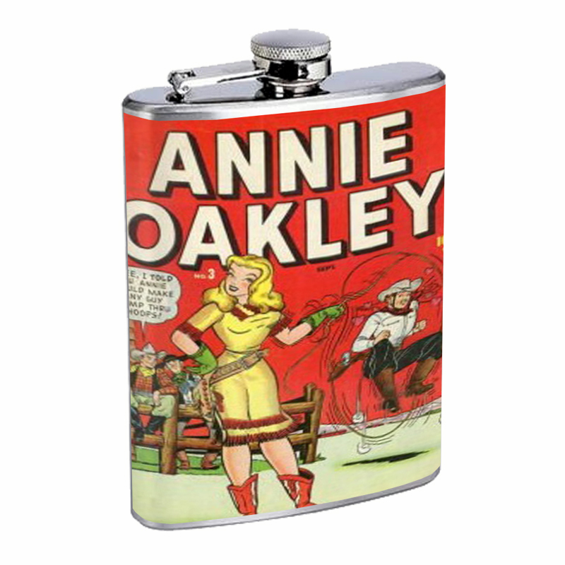 Annie Oakley 1948 Comic Book Double-Sided Flask 8oz 226