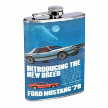 Ford Mustang 1979 Retro Ad Flask 8oz 249 - $14.48