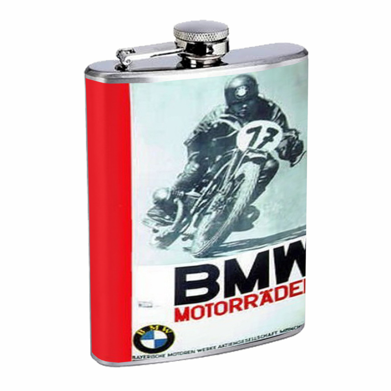BMW Motorcycle Vintage Poster Flask 8oz 247