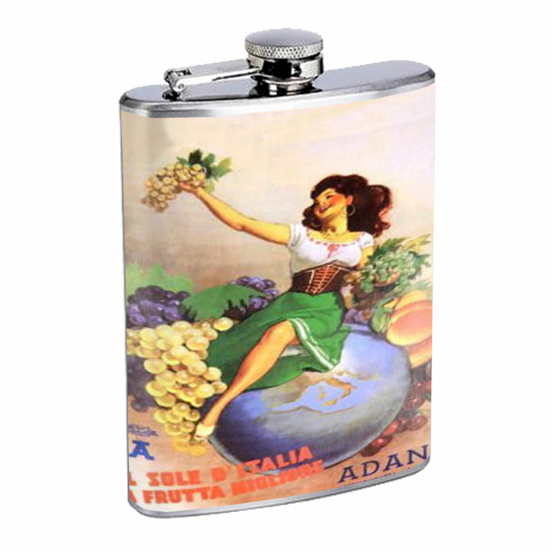 Gino Boccasile Italy Poster 1 Flask 8oz 407