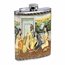 Kama Sutra Erotic Indian Art Flask 8oz 525 - £11.60 GBP
