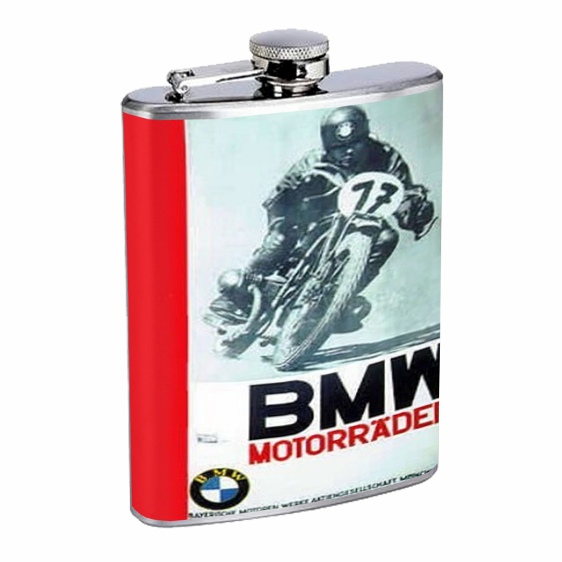 BMW Motorcycle Vintage Poster Flask 8oz 576