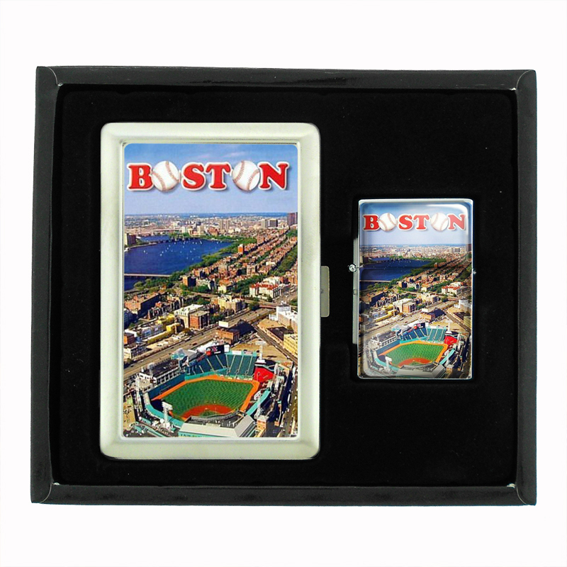 Boston, Fenway Park, Red Sox, Cigarette Case Oil Lighter Set 146